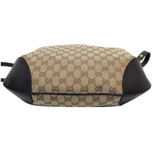 GUCCI Patti Studded Canvas Hobo Shoulder Bag Black 296870