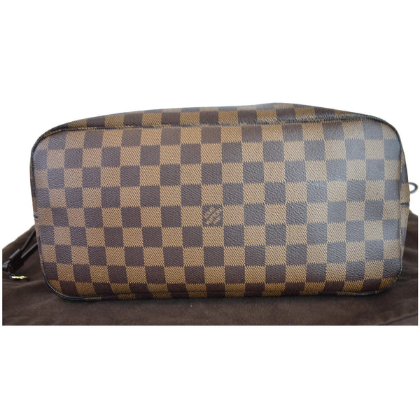 LOUIS VUITTON Neverfull MM Damier Ebene Shoulder Bag Brown