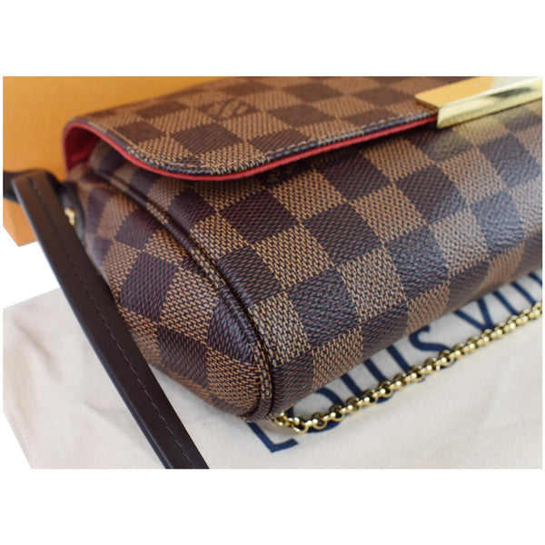 LOUIS VUITTON Favorite MM Damier Ebene Crossbody Bag Brown