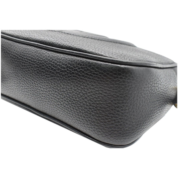 GUCCI Soho Disco Small Pebbled Leather Crossbody Bag Black 308364