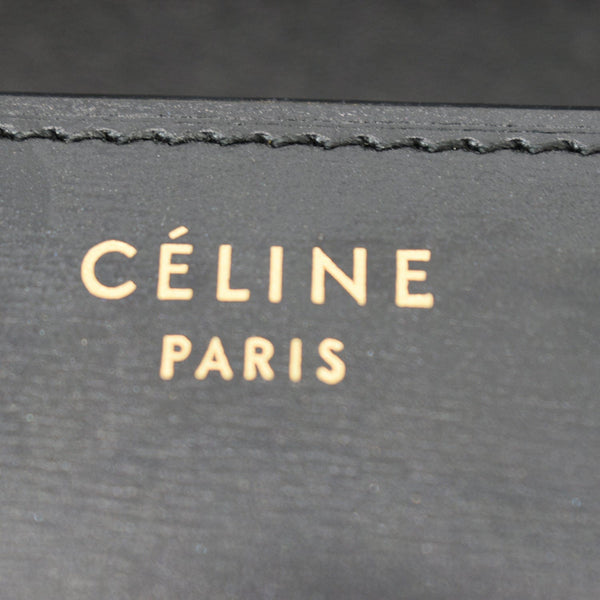 CELINE Classic Box Medium Calfskin Leather Crossbody Bag Black