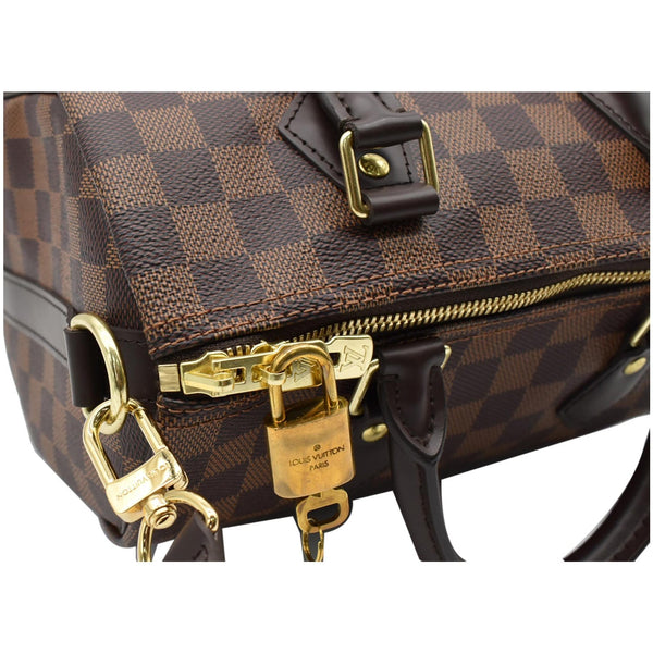 LOUIS VUITTON Speedy 25 Bandoulière Damier Ebene Satchel Bag Brown
