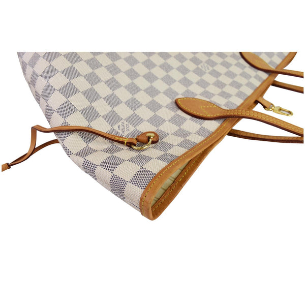 Louis Vuitton Neverfull MM Damier Azur Shoulder Bag top side view