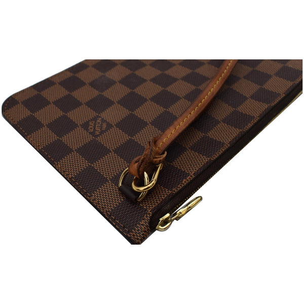 LOUIS VUITTON Pochette Wristlet Pouch Damier Ebene Neverfull MM Brown
