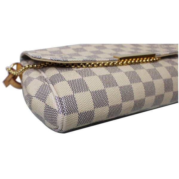 LOUIS VUITTON Favorite MM Damier Azur Crossbody Bag White