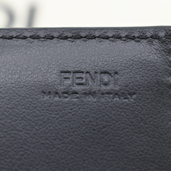FENDI Monster Eyes Continental Smooth Leather Wallet Black