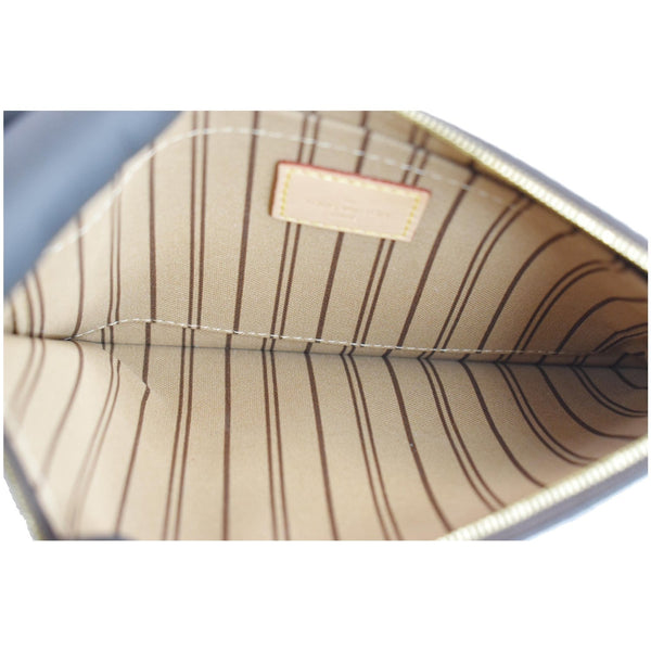 LOUIS VUITTON Pochette Wristlet Pouch Monogram Canvas Neverfull MM Brown