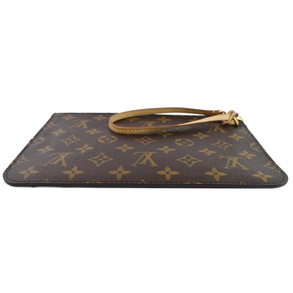 LOUIS VUITTON Pochette Wristlet Pouch Monogram Canvas Neverfull MM Brown