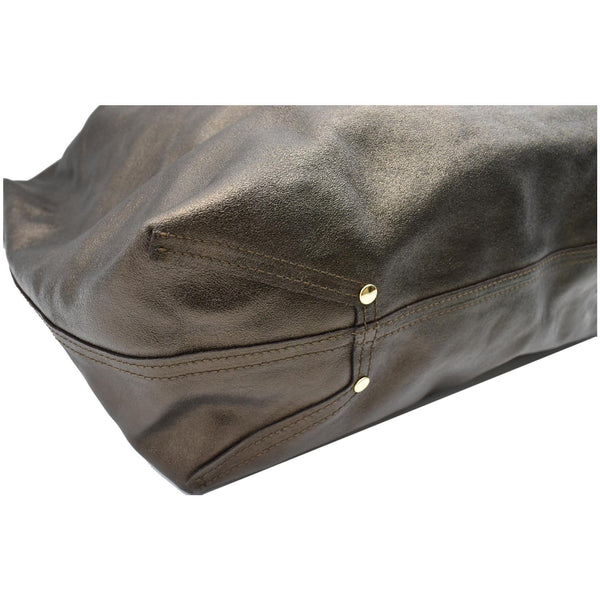 Tiffany & Co. Metallic Reversible Leather Tote Bag Bronze