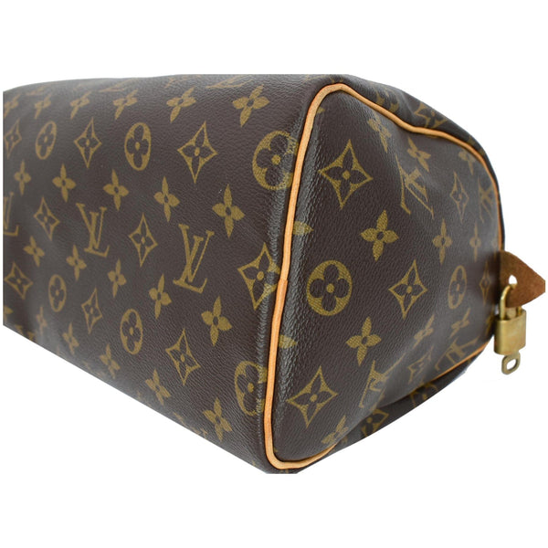 Louis Vuitton Speedy 25 Monogram Canvas Satchel Bag Brown