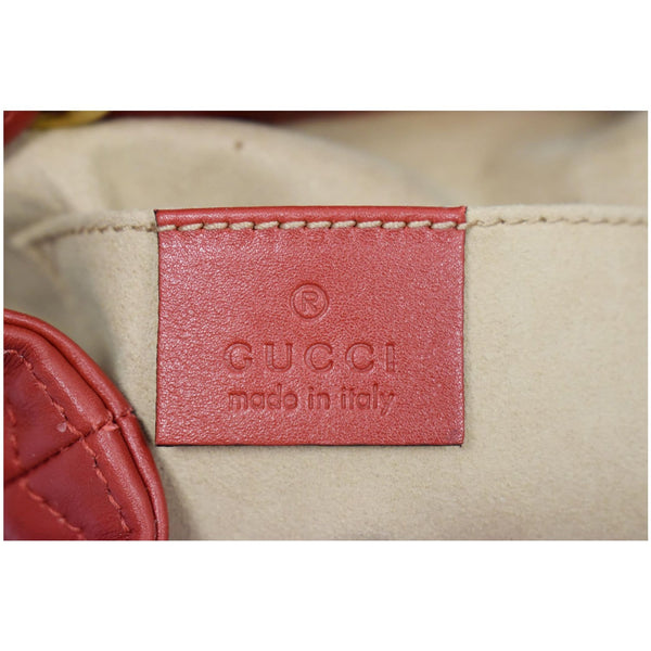 GUCCI GG Marmont Matelasse Leather Backpack Bag Red 528129