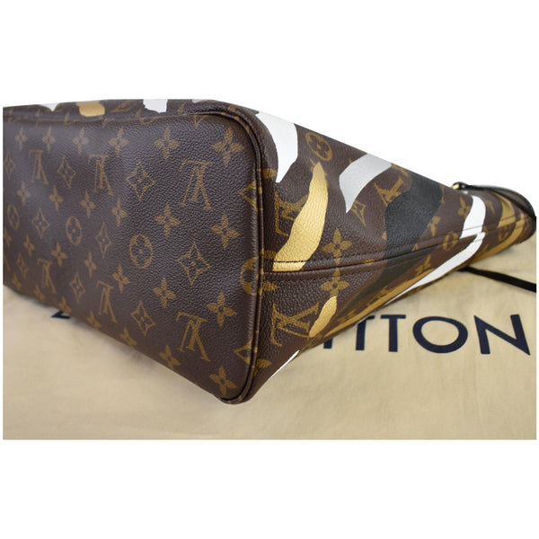 LOUIS VUITTON LVXLOL Neverfull MM Monogram Canvas Shoulder Bag Gold Silver