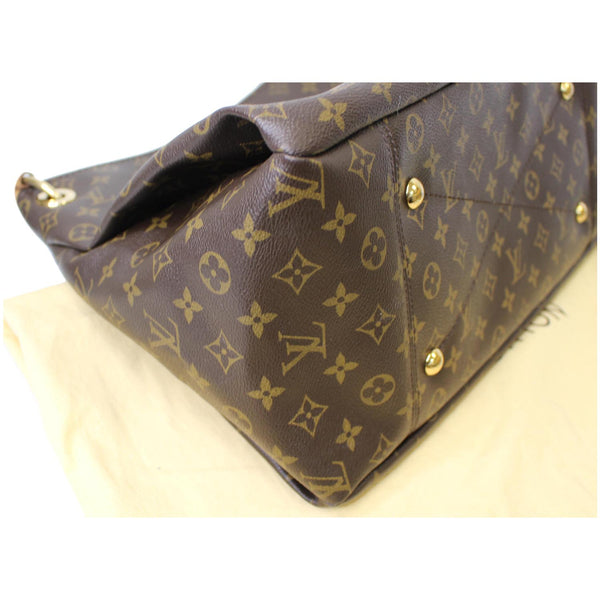 metallic studs Lv Artsy MM Monogram Canvas Shoulder Bag