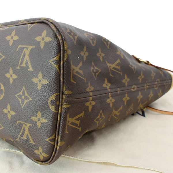 LOUIS VUITTON Neverfull MM Monogram Canvas Tote Bag Brown