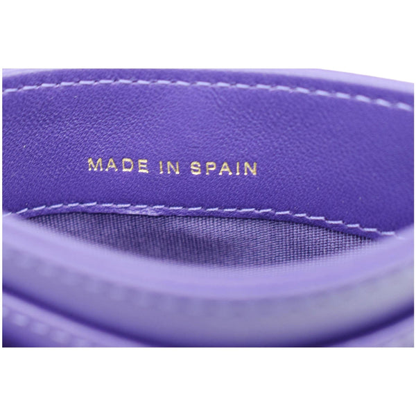 CHANEL Boy Leather Card Holder Purple