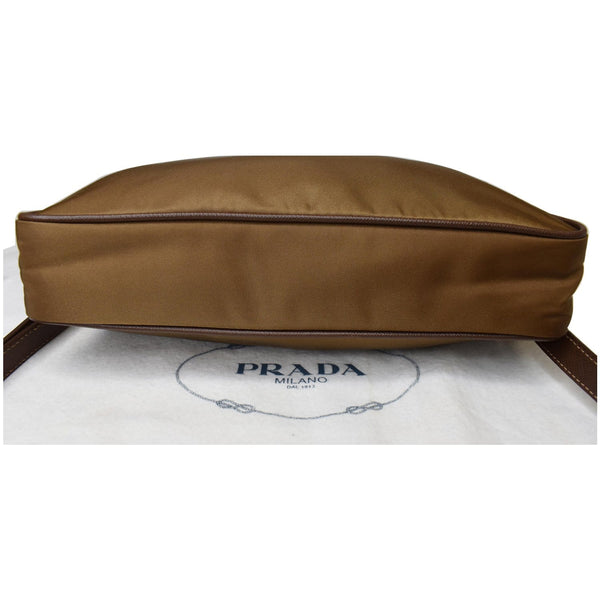 PRADA Convertible Tessuto Nylon Tote Shoulder Bag Light Brown