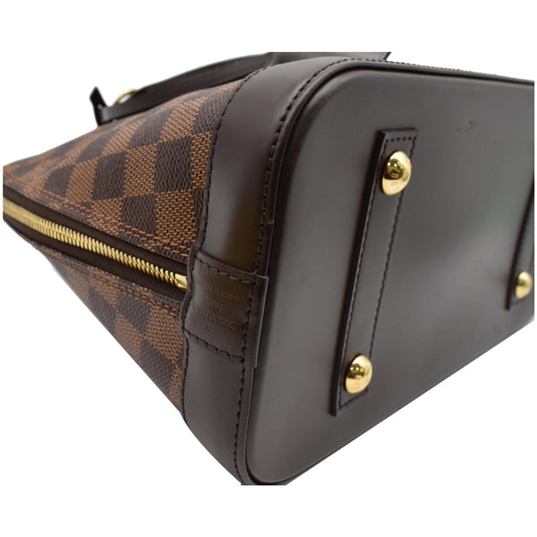 Louis Vuitton Alma Damier Ebene Satchel Bag Brown - DDH