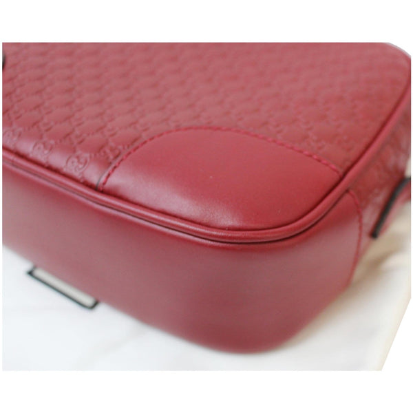 GUCCI Bree Micro GG Guccissima Leather Crossbody Bag Red 449413