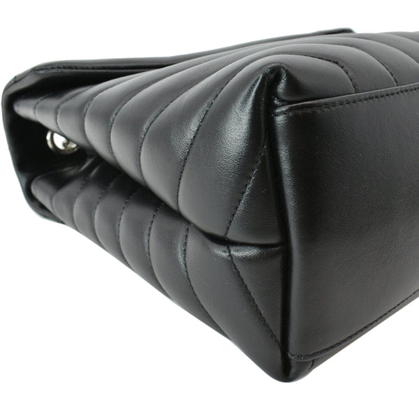 YVES SAINT LAURENT Medium Loulou Matelasse Leather Chain Shoulder Bag Black