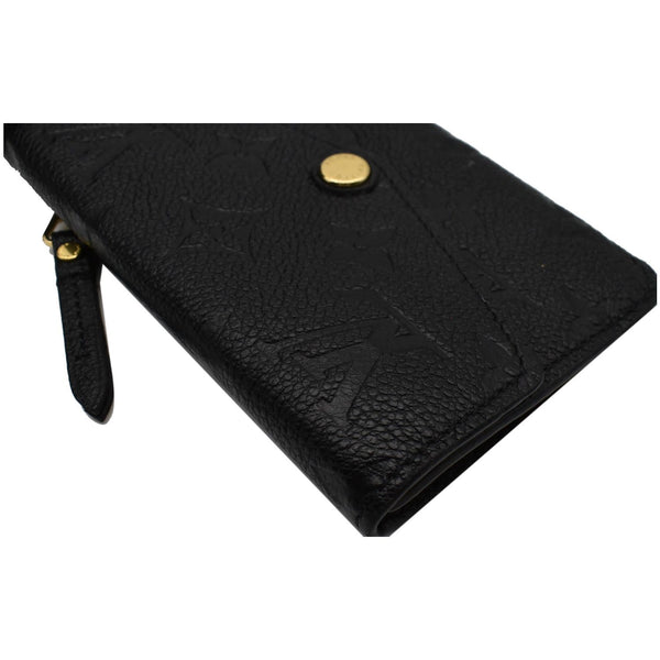LOUIS VUITTON Key Pouch Empreinte Leather Wallet Noir
