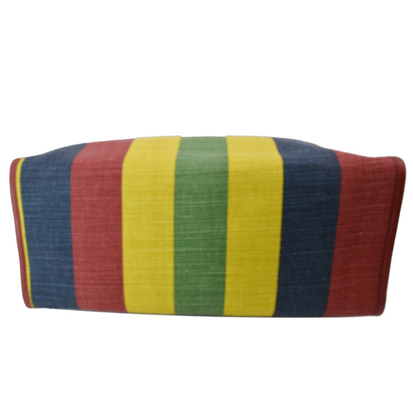 GUCCI Baiadera Stripe Canvas Tote Bag Multicolor 630358