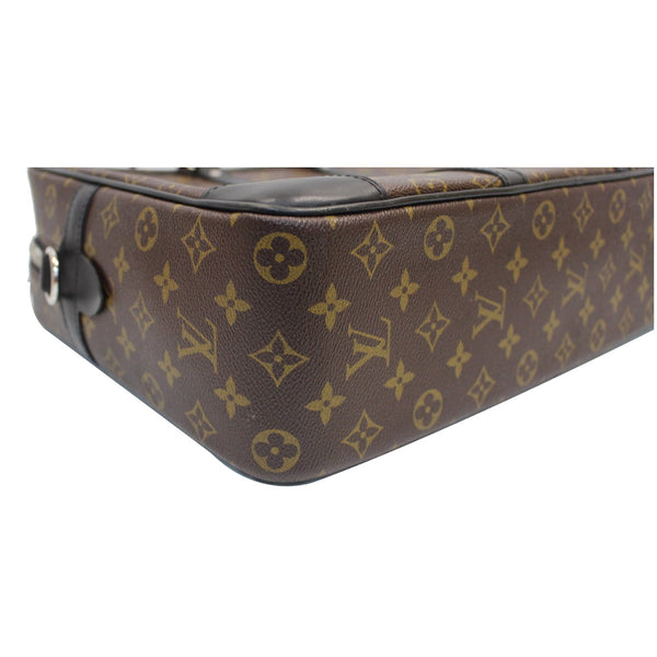 LOUIS VUITTON Porte Documents Voyage GM Macassar Briefcase Bag Brown