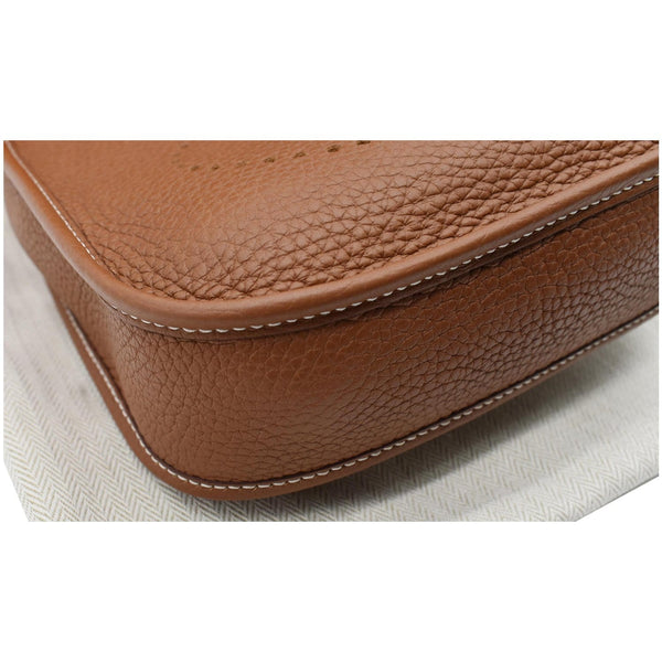 HERMES Evelyne TPM Clemence Leather Shoulder Bag Cuivre