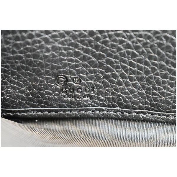 GUCCI Soho Zip Around Pebbled Calfskin Leather Wallet Black 598187