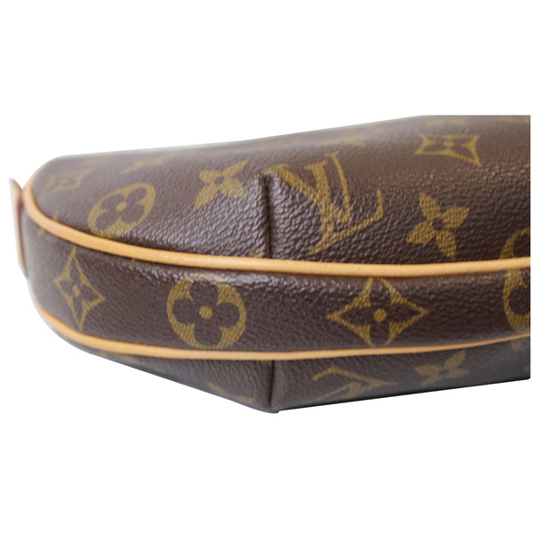 LOUIS VUITTON Croissant PM Monogram Canvas Shoulder Bag Brown