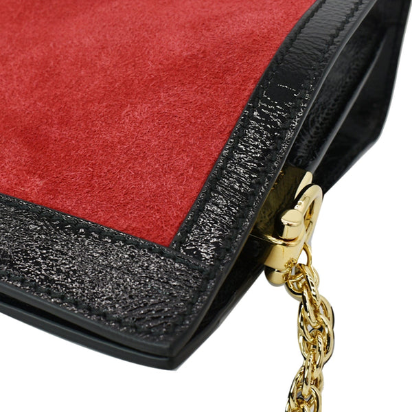 GUCCI Ophidia GG Medium Web Suede Leather Shoulder Bag Red 503876 - Hot Deals