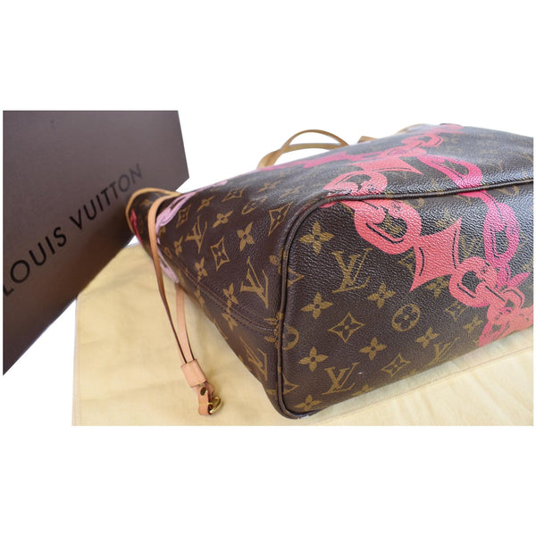 LOUIS VUITTON Bay Neverfull MM Monogram Canvas Tote Bag Fuchsia