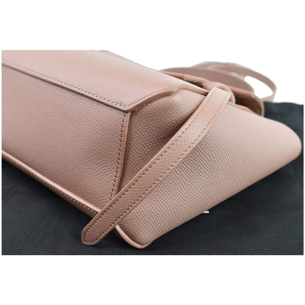 CELINE Nano Belt Grained Calfskin 2Way Shoulder Bag Light Pink