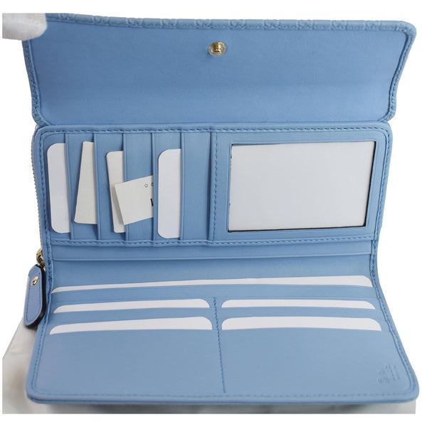 GUCCI Microguccissima Leather Wallet Light Blue 449364