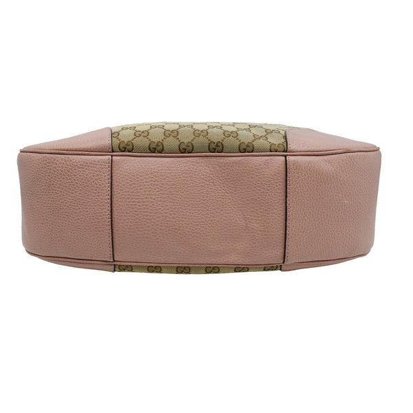 GUCCI Large Bree GG Canvas Hobo Bag Pink 449244
