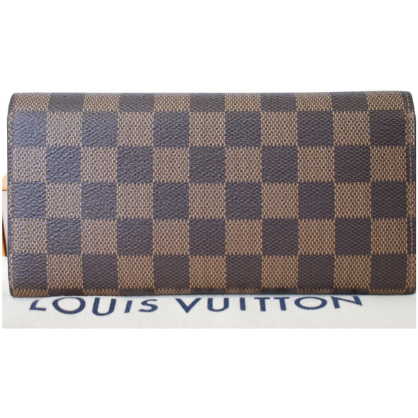 Louis Vuitton Damier Ebene Sarah Wallet Brown Women - checks view