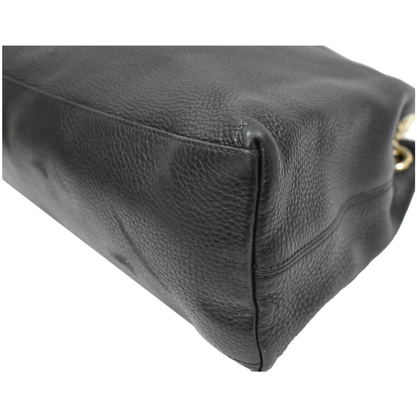 GUCCI Soho Pebbled Leather Chain Shoulder Bag 308982 Black