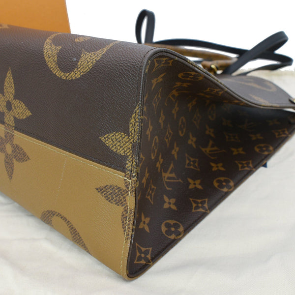 LOUIS VUITTON Onthego GM Giant Monogram Canvas Tote Shoulder Bag Brown