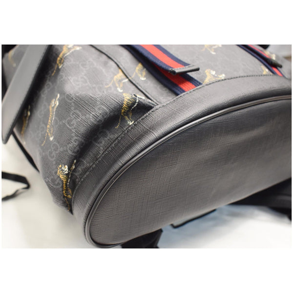 GUCCI Bestiary Tigers GG Supreme Microfiber Backpack Bag 495563 Black