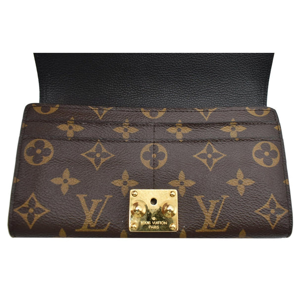 LOUIS VUITTON Pallas Monogram Canvas Pallas Wallet Brown