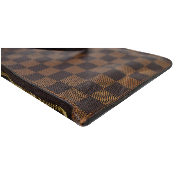 LOUIS VUITTON Pochette Wristlet Pouch Damier Ebene Neverfull MM Brown