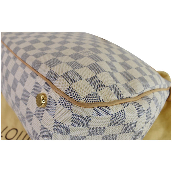 Louis Vuitton Figheri PM Damier Azur Shoulder Bag - white checks