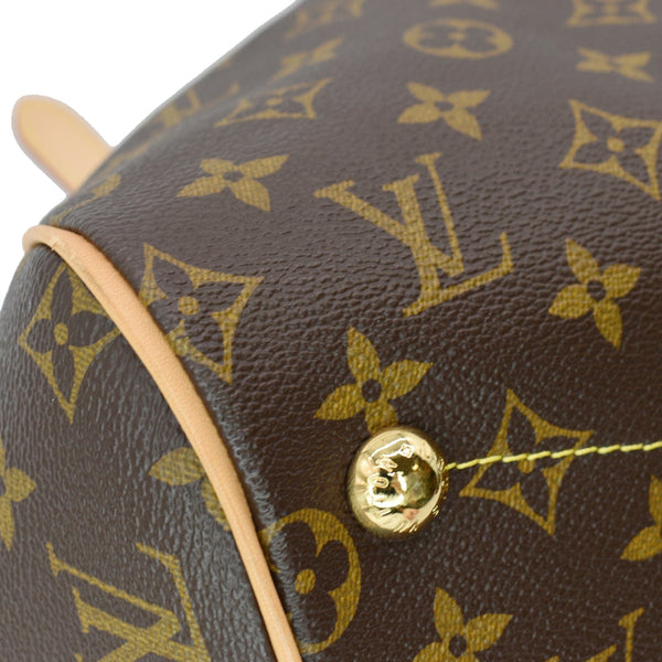 LOUIS VUITTON Tivoli PM Monogram Canvas Satchel Bag Brown