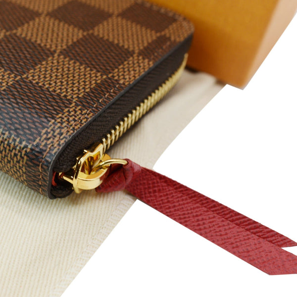 LOUIS VUITTON Clemence Monogram Canvas Zippy Wallet Brown