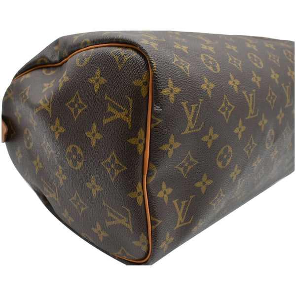 LOUIS VUITTON Speedy 30 Monogram Canvas Satchel Bag Brown