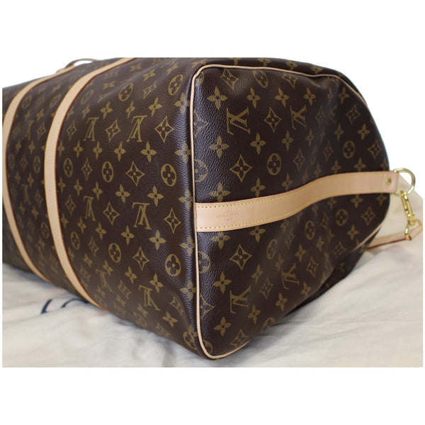Louis Vuitton Keepall 60 Bandouliere Canvas Travel Bag front view