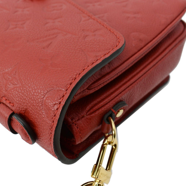 LOUIS VUITTON Metis Pochette Empreinte Leather Crossbody Bag Red
