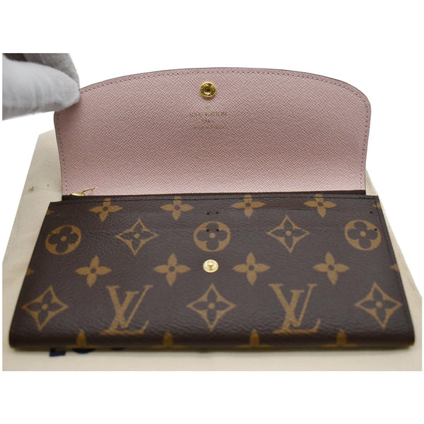LOUIS VUITTON Emilie Monogram Canvas Wallet Rose Ballerine