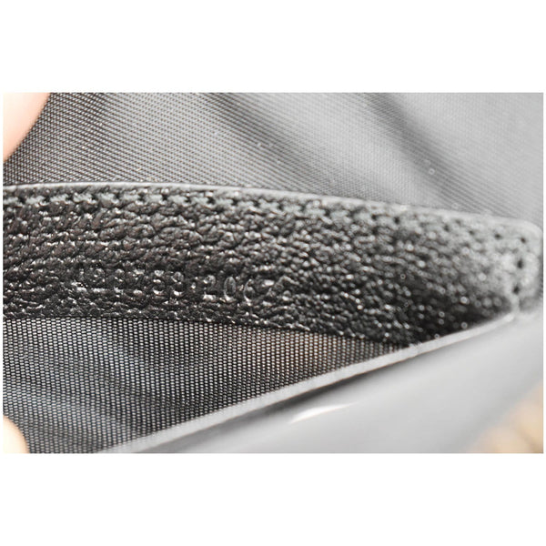 GUCCI Agora Web Leather Pouch Clutch Bag Black 428758