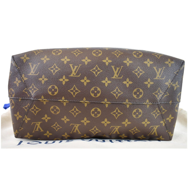 LOUIS VUITTON Flower Monogram Canvas Shoulder Hobo Bag Brown