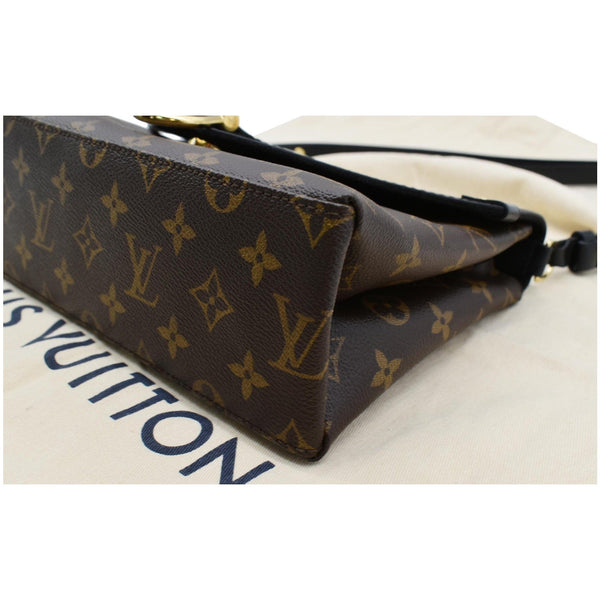 LOUIS VUITTON Saint Michel Monogram Epi Leather Shoulder Bag Black